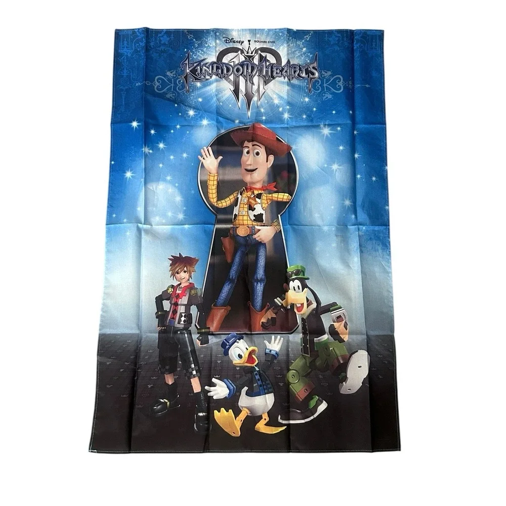 Disney Square Enix Kingdom Hearts Wall Tapestry Flag Toy Story Sora Woody Banner